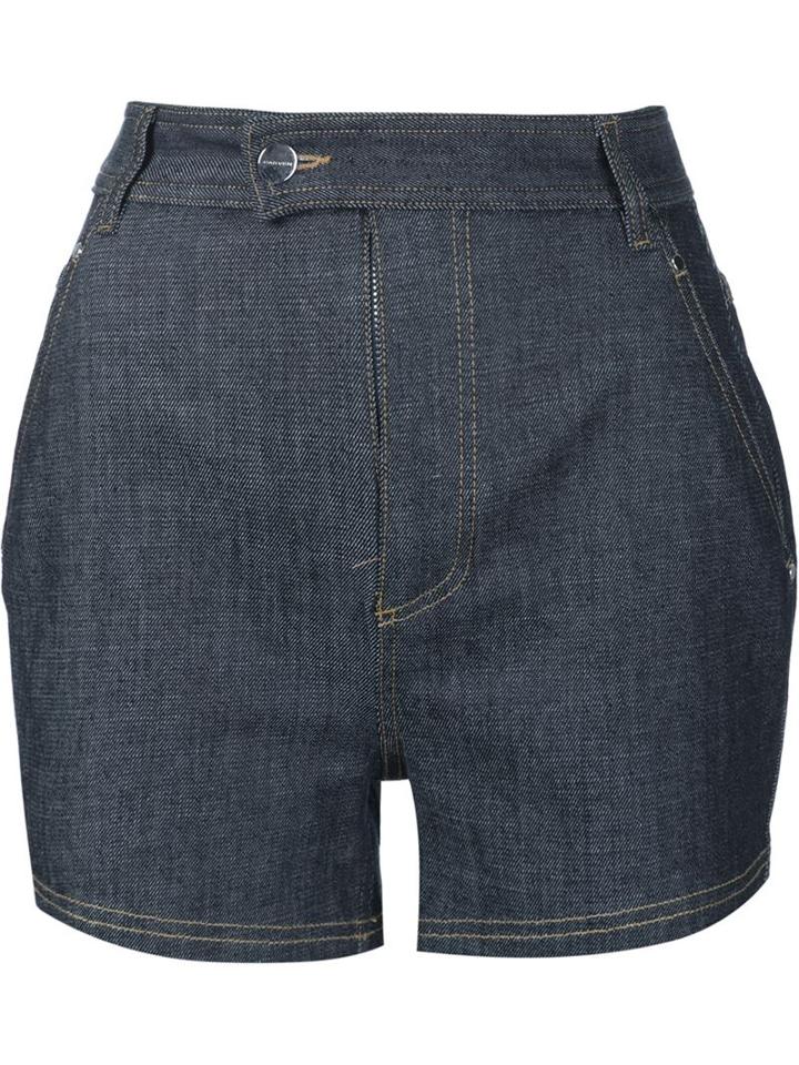 Carven Denim Shorts, Women's, Size: 36, Blue, Polyester/cotton/polyurethane
