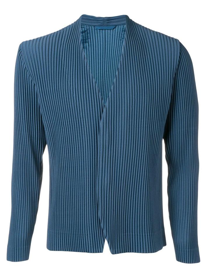 Pleats Please By Issey Miyake Ribbed Jacket - Blue
