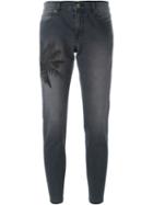 Sandrine Rose Palm Tree Print Fitted Jeans, Women's, Size: 29, Grey, Cotton