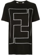 Fendi Pre-owned Embroidered Ff Logo T-shirt - Black