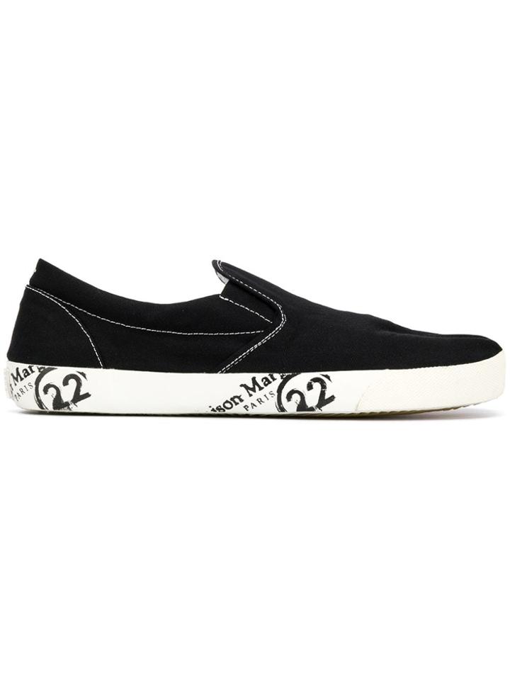 Maison Margiela Tabi Toe Slip-on Sneakers - Black