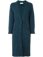 Christian Wijnants 'kody' Cardi-coat, Women's, Size: Large, Blue, Nylon/spandex/elastane/mohair/alpaca