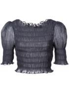 Jill Stuart Gathered Cropped Blouse - Blue