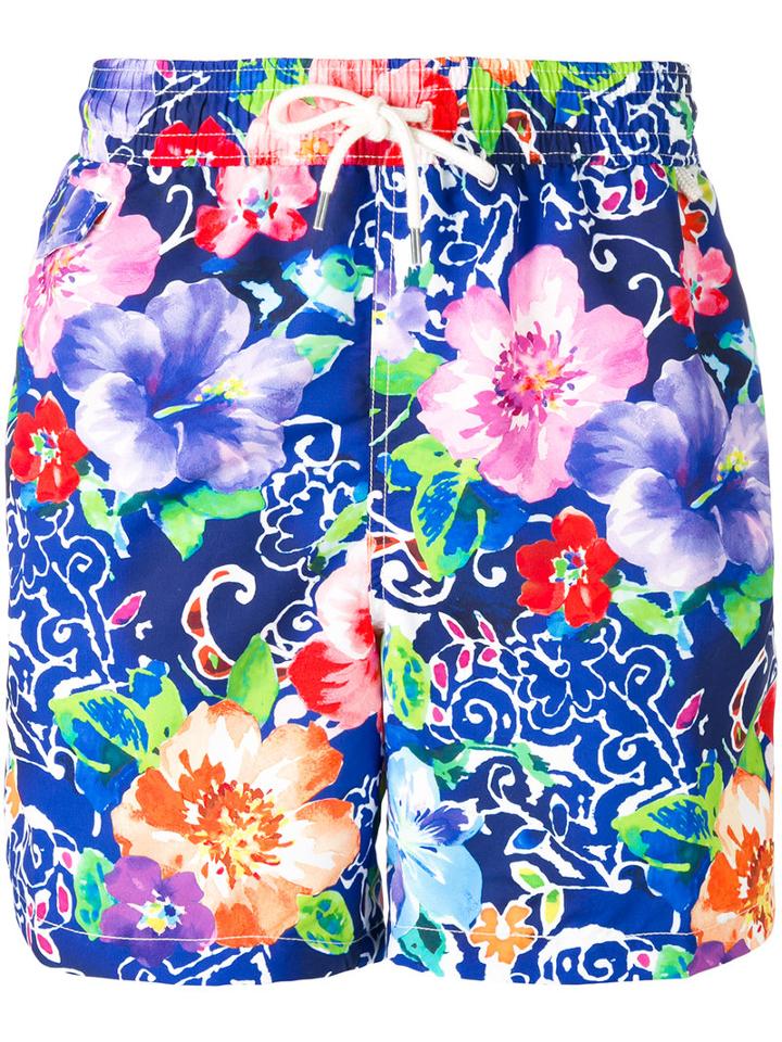 Polo Ralph Lauren Floral Print Swim Shorts, Men's, Size: Small, Polyester