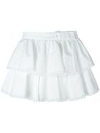 Alexander Mcqueen Tiered Mini Skirt - White