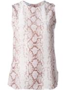 Equipment Python Print Top, Women's, Size: S, Pink/purple, Silk