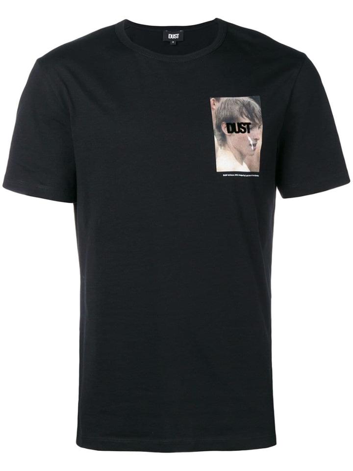 Dust Logo Print T-shirt - Black