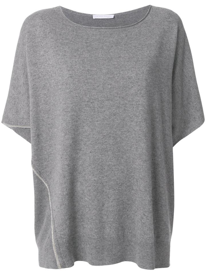 Fabiana Filippi Flared Knitted Top - Grey