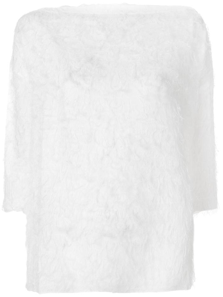 Fabiana Filippi Frayed Effect Blouse - White
