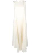 Maison Margiela Pleat Detail Shift Dress, Women's, Size: 44, Nude/neutrals, Viscose/virgin Wool/spandex/elastane/acetate