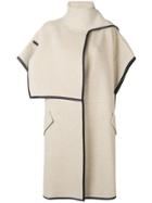 Victoria Victoria Beckham Cowl-neck Short Sleeve Coat - Nude &