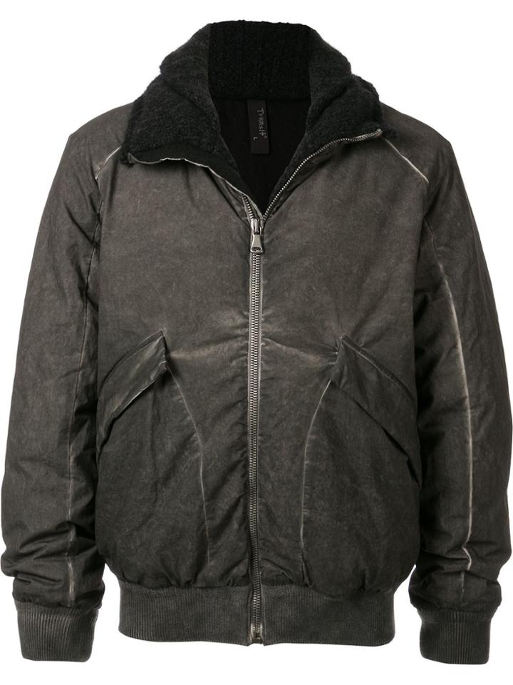 Transit Panelled Bomber Jacket - Grey