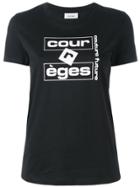 Courrèges Logo Print T-shirt - Black