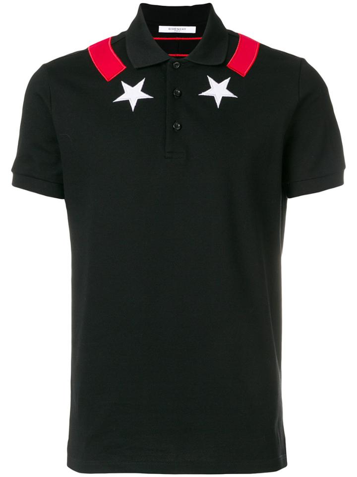 Givenchy Star Polo Shirt - Black