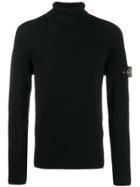 Stone Island Ribbed Turtleneck Jumper - Black