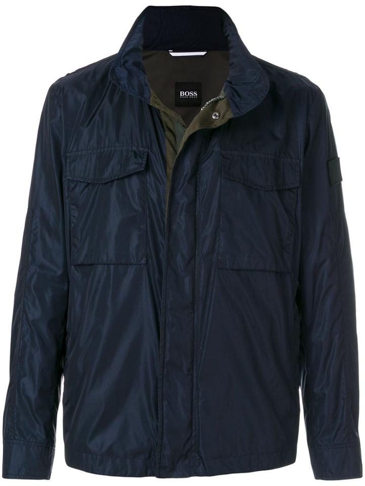 Boss Hugo Boss Zipped Fitted Jacket - Blue