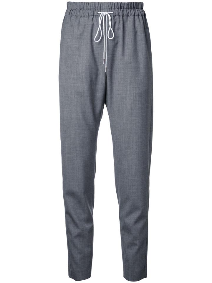 Astraet Drawstring Cropped Trousers, Women's, Size: 2, Grey, Polyester