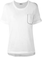 Brunello Cucinelli - Embellished Chest Pocket T-shirt - Women - Cotton - L, White, Cotton