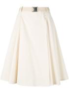 Lemaire - Pleated A-line Skirt - Women - Cotton - 38, White, Cotton