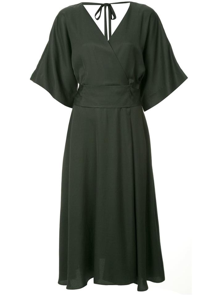 Ginger & Smart Merge Flared Midi Dress - Green