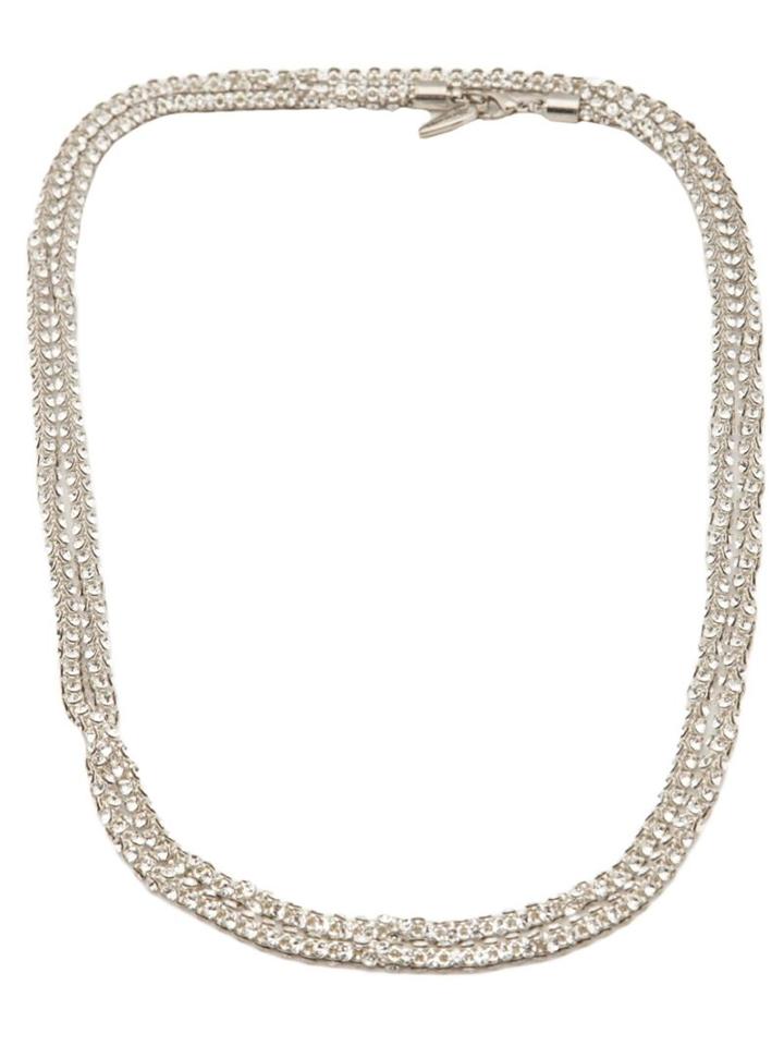 Michael Schmidt Crystal Mesh Rope Necklace, Women's, Metallic, Swarovski Crystal
