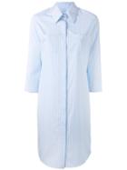 Alberto Biani Striped Shirt Dress, Women's, Size: 40, Blue, Cotton