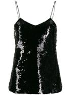 Iro Sequin Embroidered Top - Black