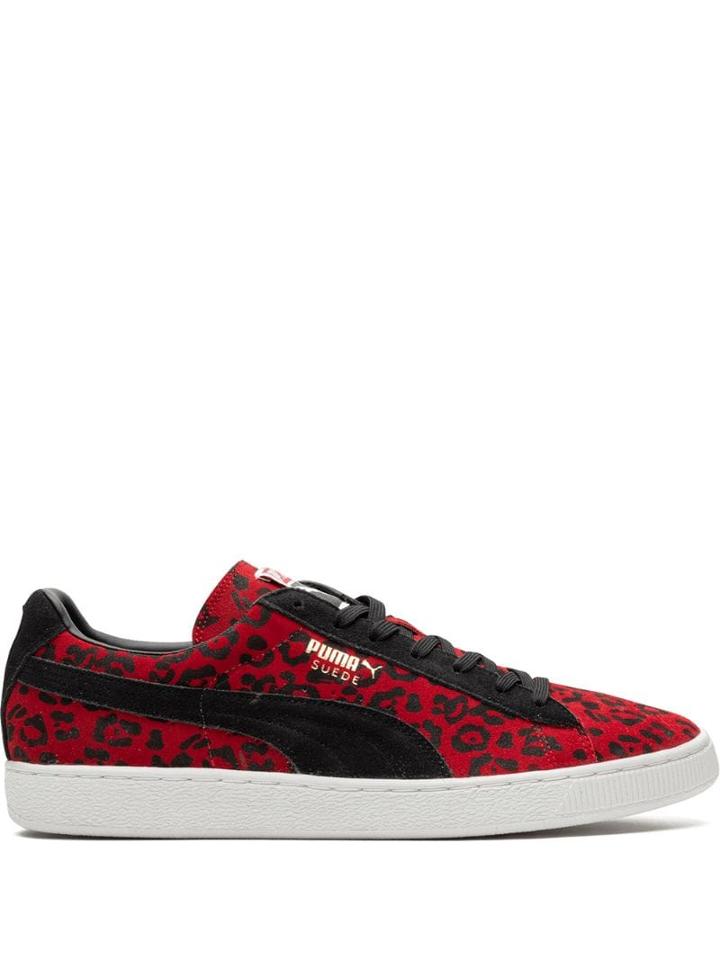 Puma Leopard Print Sneakers - Red