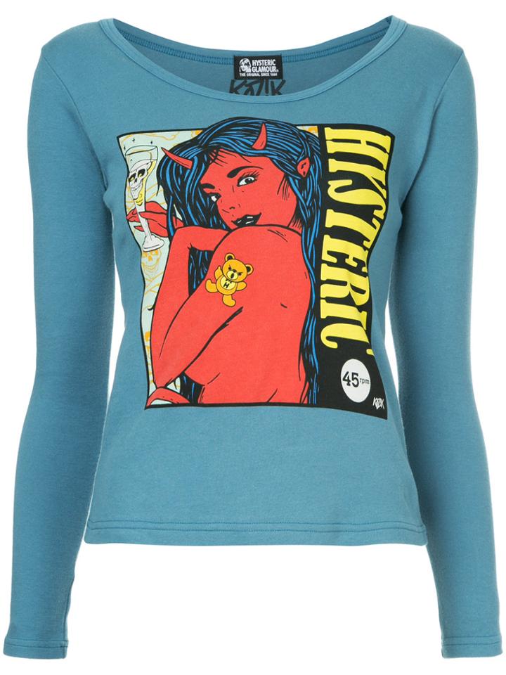 Hysteric Glamour Kozik Print Long Sleeve Blouse - Blue