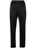 T By Alexander Wang Cropped Lightweight Trousers - Black