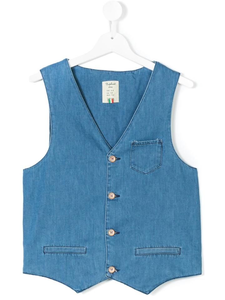 Nupkeet Teen Denim Waistcoat - Blue