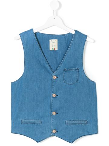 Nupkeet Teen Denim Waistcoat - Blue