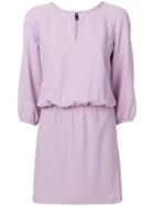 Emporio Armani Cinched Waist Dress - Pink & Purple