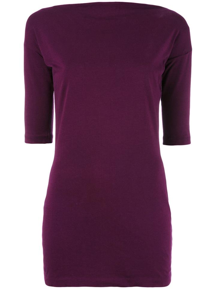 Romeo Gigli Vintage Slash Neck Top - Pink & Purple