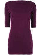 Romeo Gigli Vintage Slash Neck Top - Pink & Purple