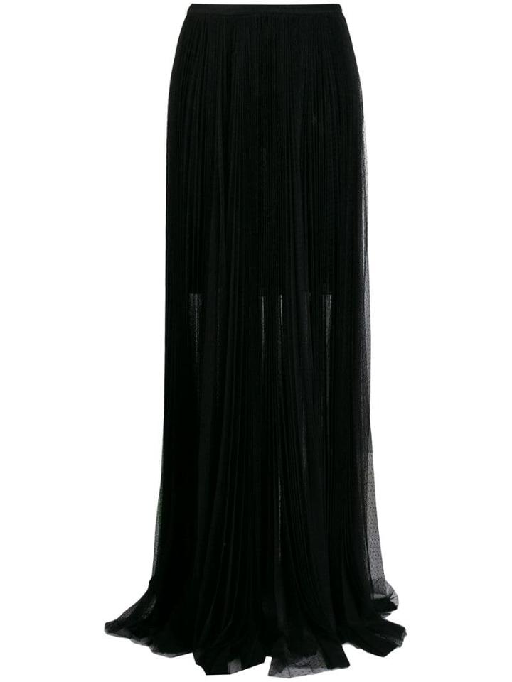 Maria Lucia Hohan Sheer Flared Maxi Skirt - Black