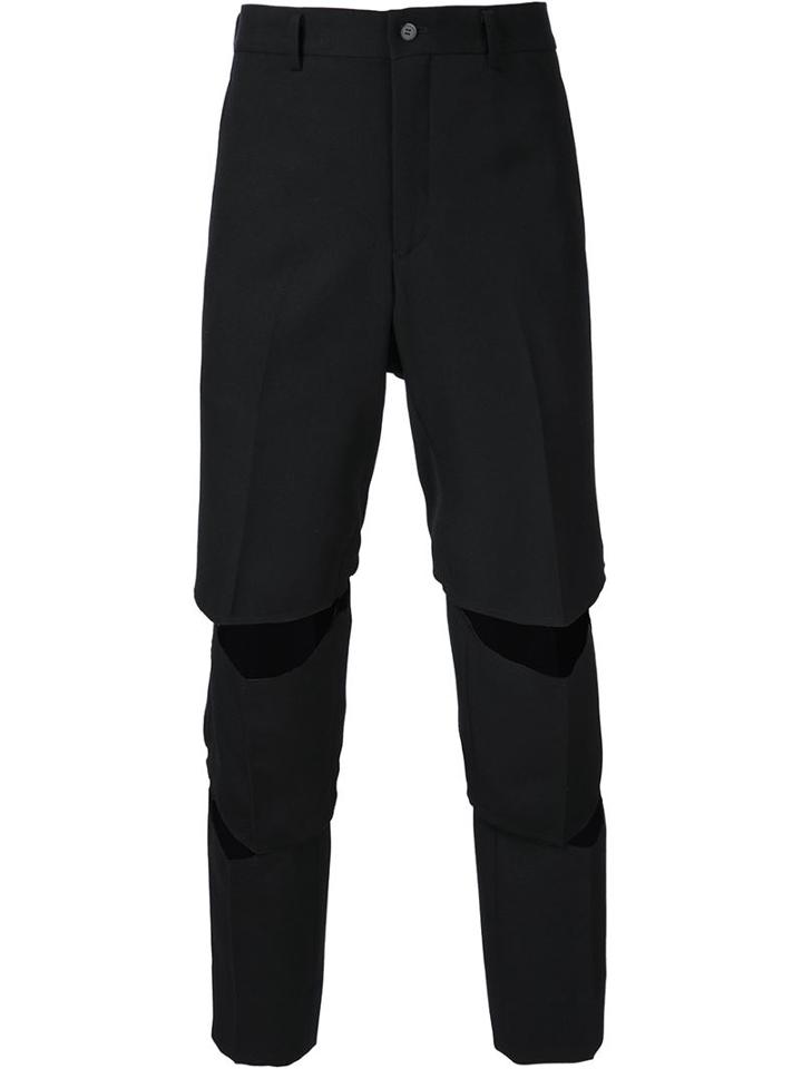 Comme Des Garçons Homme Plus Cut-out Cropped Trousers