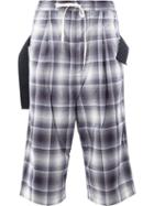 Maison Mihara Yasuhiro Checked Drop-crotch Trousers, Size: 52, Blue, Cotton/rayon