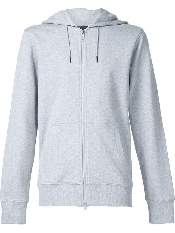 Y-3 Zipped Hoodie, Size: Xl, Grey, Cotton