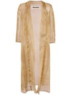 Uma Wang - Duster Sheer Coat - Women - Silk/linen/flax/polyamide - S, Nude/neutrals, Silk/linen/flax/polyamide