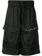 Marcelo Burlon County Of Milan Braille Cargo Pocket Shorts - Black