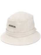 Jacquemus Logo Plaque Bucket Hat - Neutrals