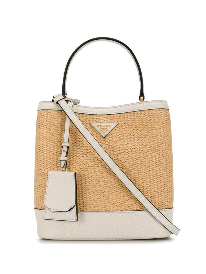 Prada Double Bucket Bag - Neutrals
