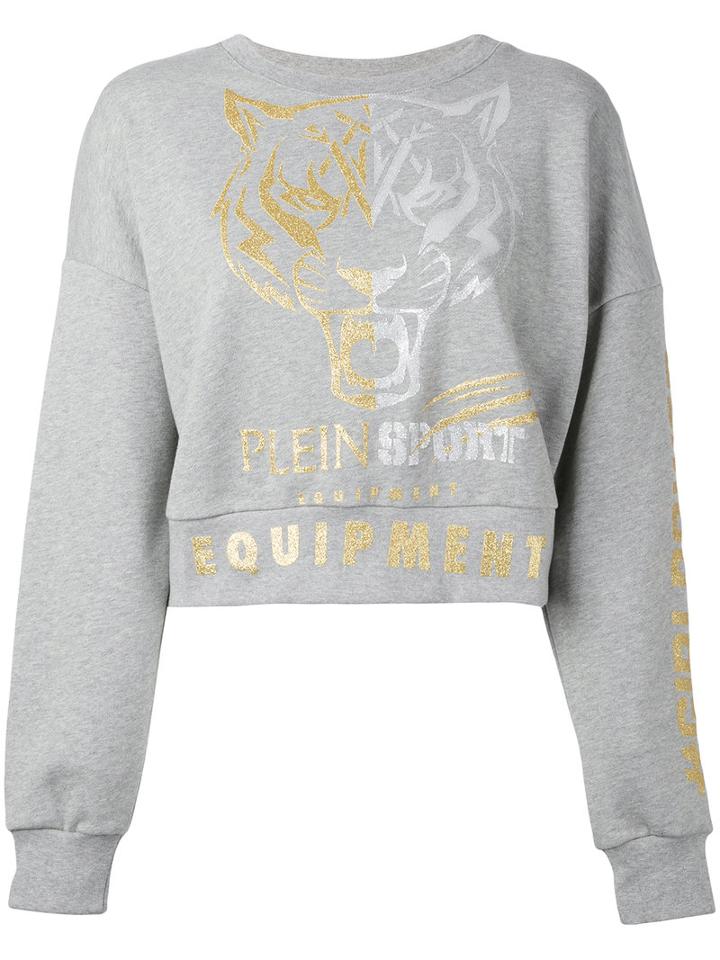 Plein Sport - Be Careful Sweatshirt - Women - Cotton - L, Grey