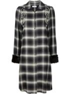 Christian Dada Western Embroidered Plaid Dress