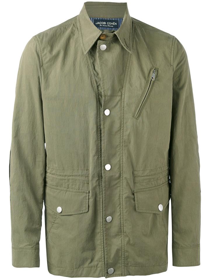 Shirt Jacket - Men - Cotton/polyamide/polyester - 50, Green, Cotton/polyamide/polyester, Jacob Cohen