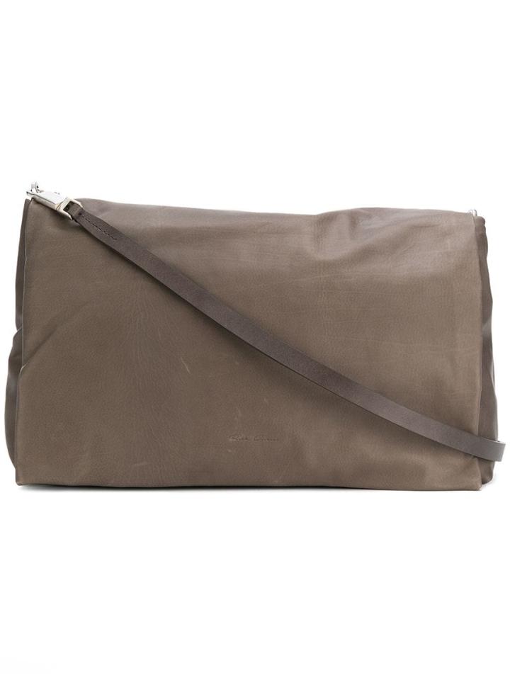 Rick Owens Square Shaped Crossbody Bag - Grey