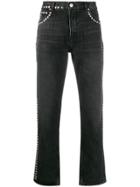 Martine Rose Studded Low-rise Straight Jeans - Black
