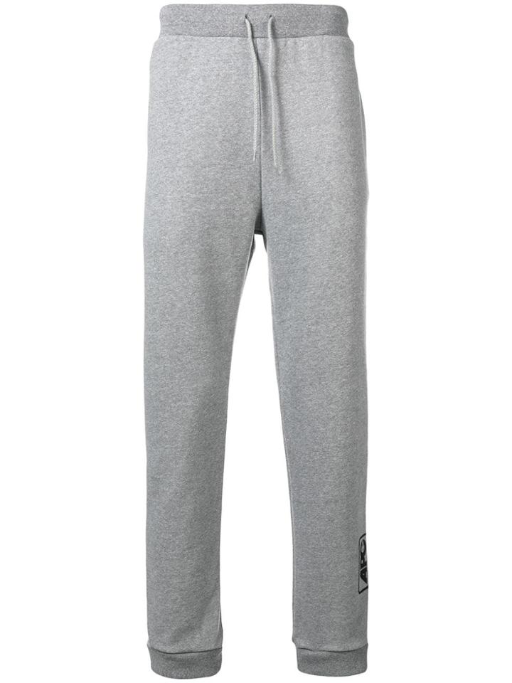 A.p.c. Logo Print Track Pants - Grey
