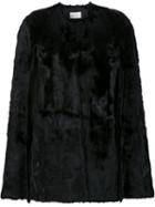 Yves Salomon Fur Short Coat, Women's, Size: 38, Black, Goat Fur